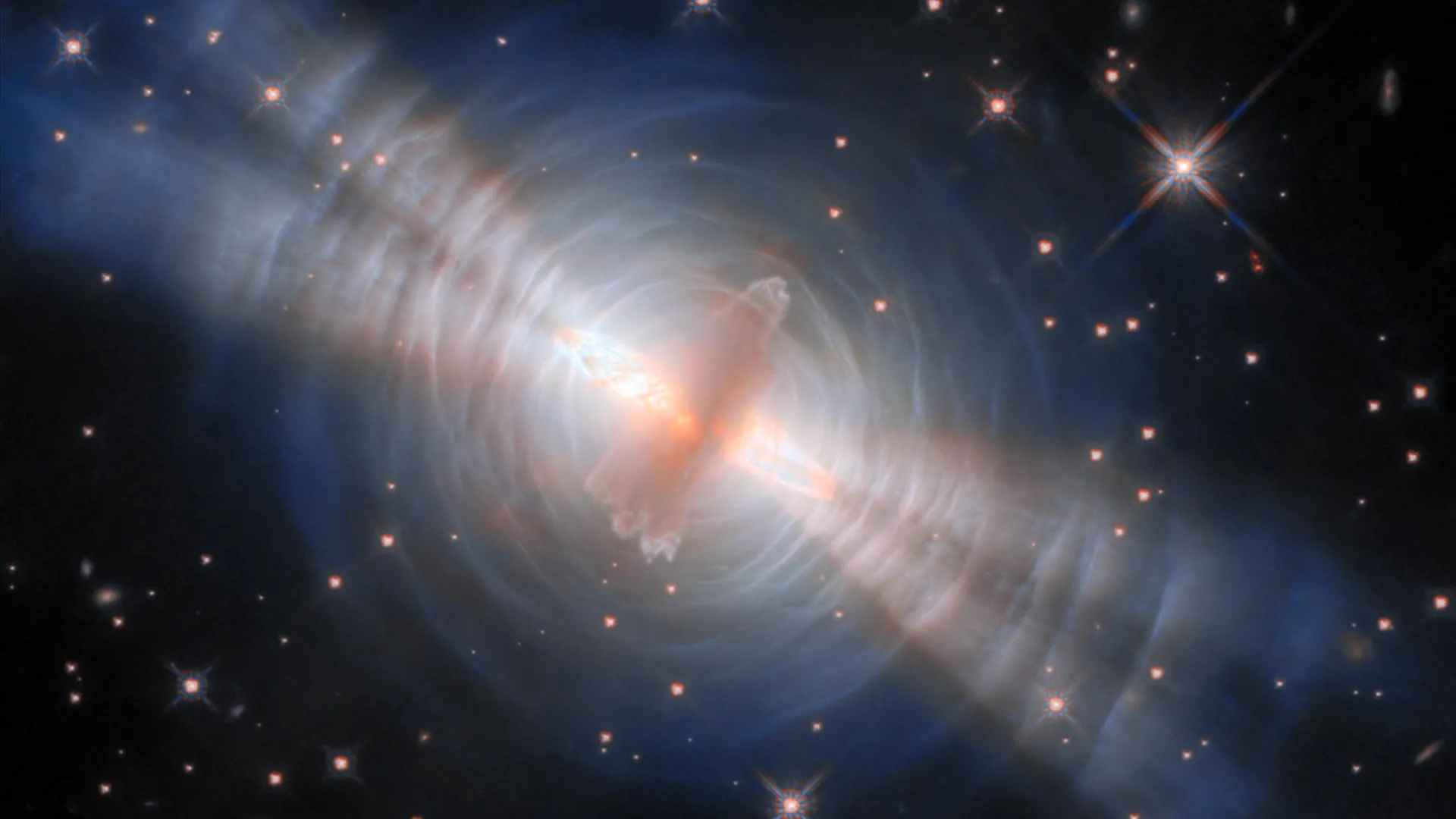 卵状星雲の双子の光線